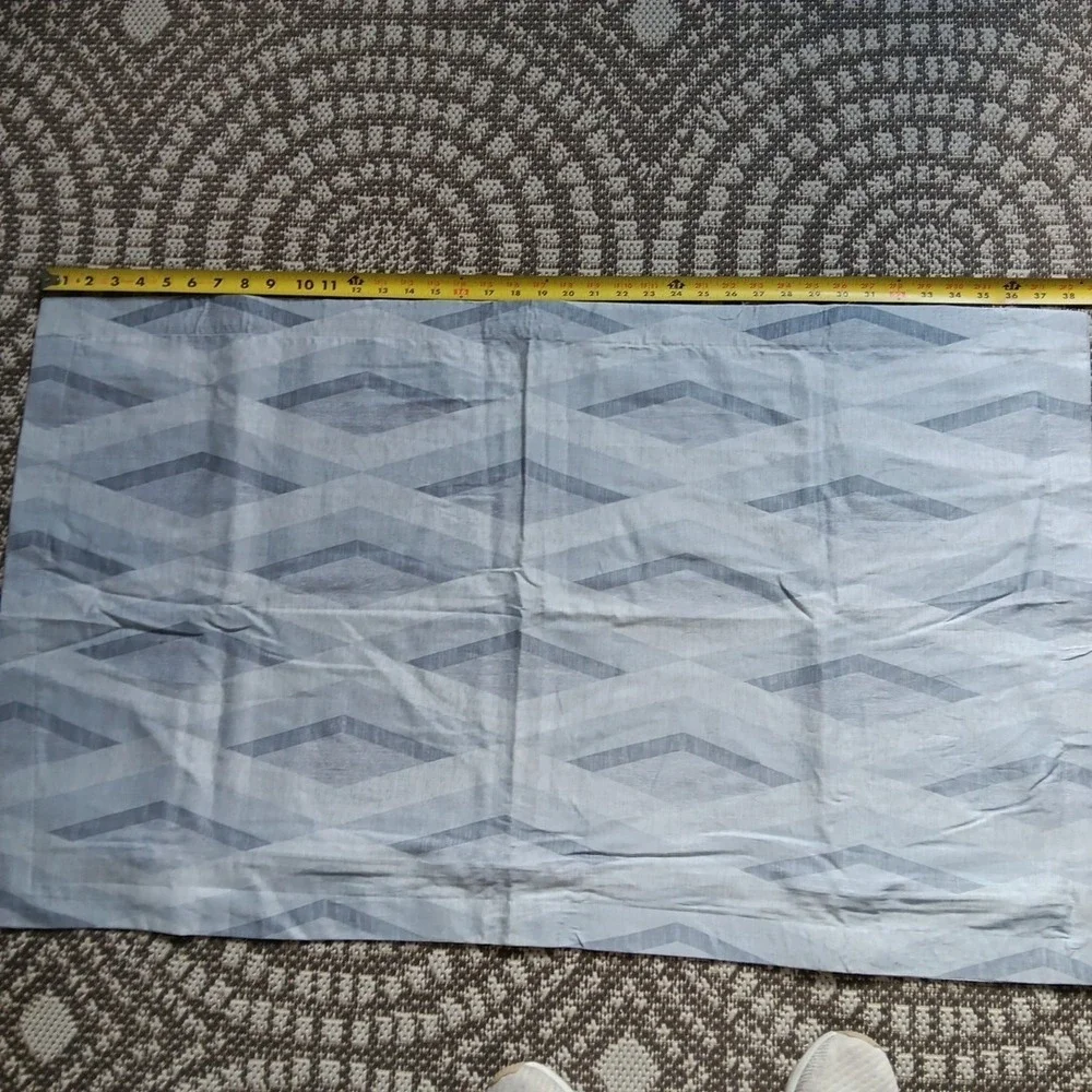 2‎ JCPenney Pillowcases Sham KING Gray 3D Geometric Zipper Urban Vintage Retro